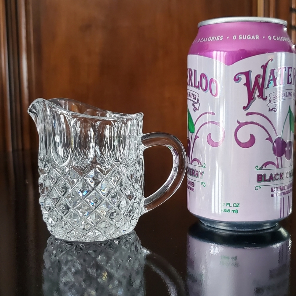 4oz Crystal 3" Pitcher Perfect for Sauces, Dressings, Creamer.....Diamond Point